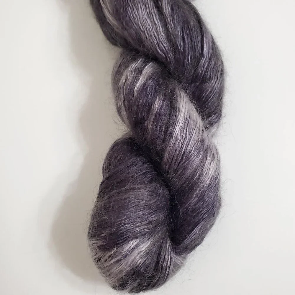 Artyarns Rhapsody Light Yarn H-18 74g 366m Silk Kid Mohair Cityscape Gray